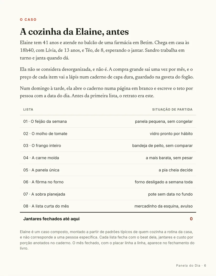Página real do guia: O caso